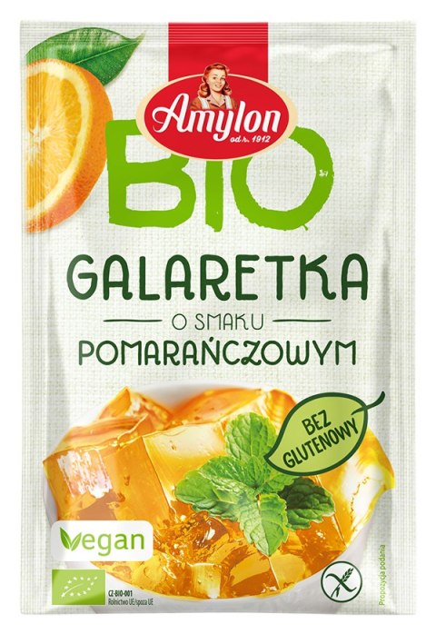 GALARETKA Z AGAREM O SMAKU POMARAŃCZOWYM BEZGLUTENOWA BIO 40 g - AMYLON GALARETKA Z AGAREM O SMAKU POMARAŃCZOWYM BEZGLUTENOWA BIO 40 g - AMYLON