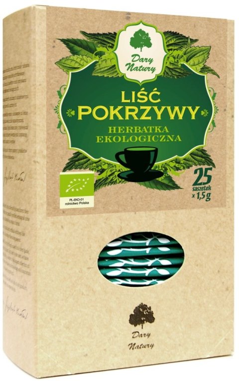 HERBATKA LIŚĆ POKRZYWY BIO (25 x 1,5 g) 37,5 g - DARY NATURY HERBATKA LIŚĆ POKRZYWY BIO (25 x 1,5 g) 37,5 g - DARY NATURY