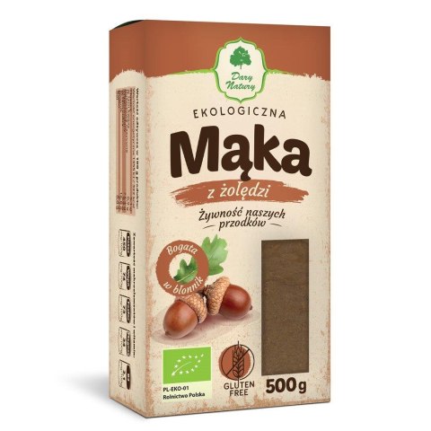 MĄKA Z ŻOŁĘDZI BEZGLUTENOWA BIO 500 g - DARY NATURY MĄKA Z ŻOŁĘDZI BEZGLUTENOWA BIO 500 g - DARY NATURY