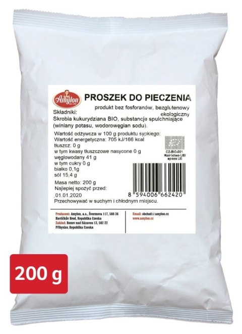 PROSZEK DO PIECZENIA BEZGLUTENOWY BIO 200 g - AMYLON PROSZEK DO PIECZENIA BEZGLUTENOWY BIO 200 g - AMYLON