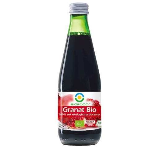 SOK Z GRANATU NFC BEZGLUTENOWY BIO 300 ml - BIO FOOD SOK Z GRANATU NFC BEZGLUTENOWY BIO 300 ml - BIO FOOD