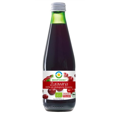 SOK Z ŻURAWINY NFC BEZGLUTENOWY BIO 300 ml - BIO FOOD SOK Z ŻURAWINY NFC BEZGLUTENOWY BIO 300 ml - BIO FOOD