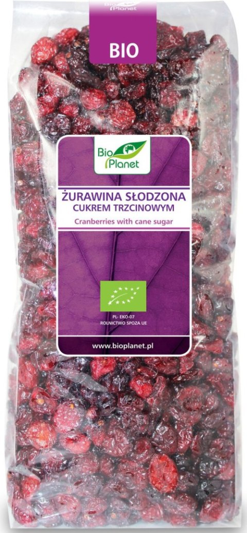 ŻURAWINA SŁODZONA CUKREM TRZCINOWYM BIO 1 kg - BIO PLANET ŻURAWINA SŁODZONA CUKREM TRZCINOWYM BIO 1 kg - BIO PLANET
