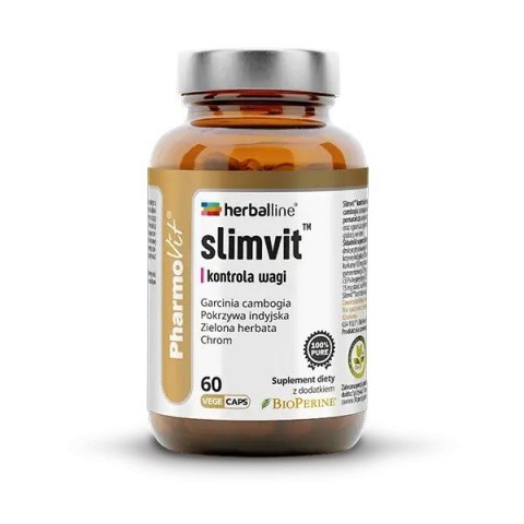 KAPSUŁKI NA KONTROLĘ WAGI (SLIMVIT) BEZGLUTENOWE 60 szt. - PHARMOVIT (HERBALLINE) KAPSUŁKI NA KONTROLĘ WAGI (SLIMVIT) BEZGLUTENOWE 60 szt. - PHARMOVIT (HERBALLINE)
