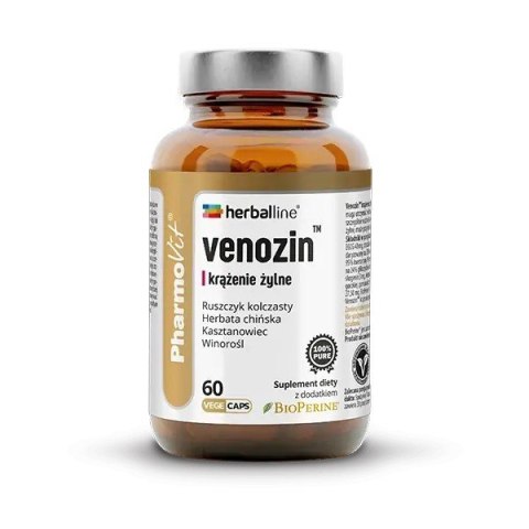 KAPSUŁKI NA KRĄŻENIE ŻYLNE (VENOZIN) BEZGLUTENOWE 60 szt. - PHARMOVIT (HERBALLINE) KAPSUŁKI NA KRĄŻENIE ŻYLNE (VENOZIN) BEZGLUTENOWE 60 szt. - PHARMOVIT (HERBALLINE)