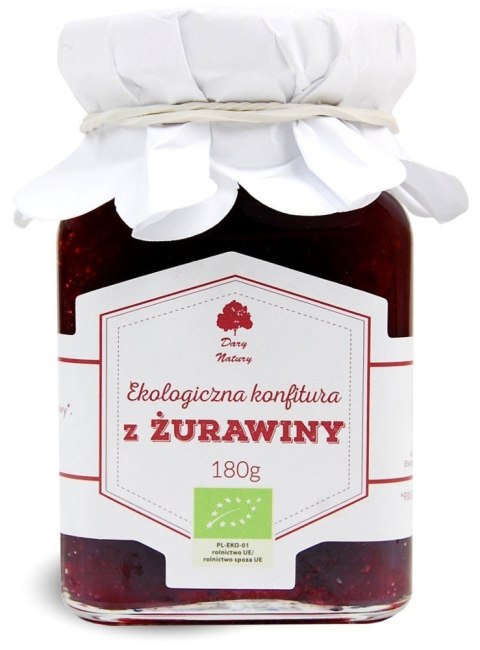 KONFITURA Z ŻURAWINY BIO 180 g - DARY NATURY KONFITURA Z ŻURAWINY BIO 180 g - DARY NATURY
