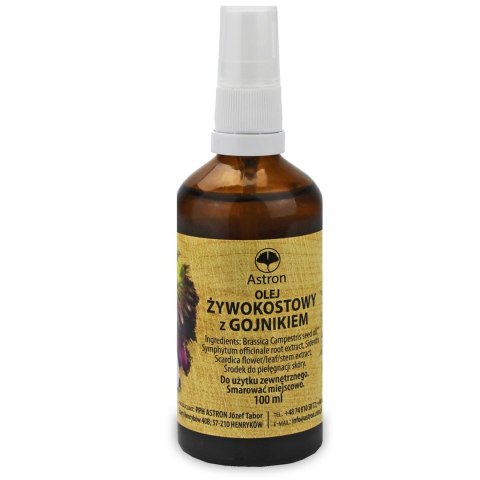 OLEJ ŻYWOKOSTOWY Z GOJNIKIEM 100 ml - ASTRON OLEJ ŻYWOKOSTOWY Z GOJNIKIEM 100 ml - ASTRON