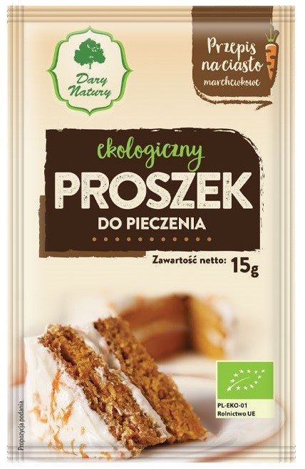 PROSZEK DO PIECZENIA BIO 15 g - DARY NATURY PROSZEK DO PIECZENIA BIO 15 g - DARY NATURY