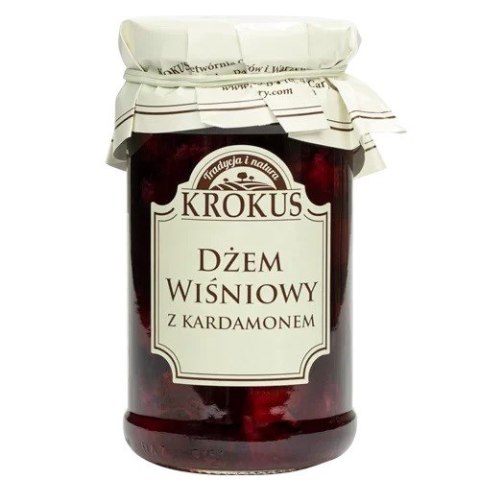 DŻEM WIŚNIOWY Z KARDAMONEM O OBNIŻONEJ ZAWARTOŚCI CUKRU BEZGLUTENOWY 235 g - KROKUS DŻEM WIŚNIOWY Z KARDAMONEM O OBNIŻONEJ ZAWARTOŚCI CUKRU BEZGLUTENOWY 235 g - KROKUS