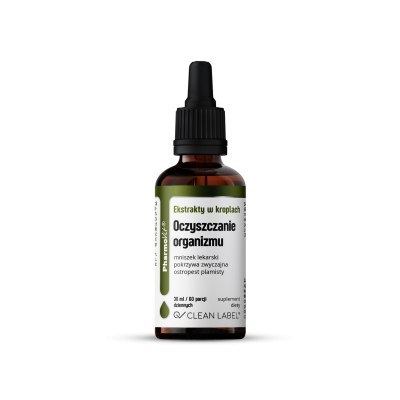 EKSTRAKTY W KROPLACH NA OCZYSZCZANIE ORGANIZMU BEZGLUTENOWE 30 ml - PHARMOVIT (CLEAN LABEL) EKSTRAKTY W KROPLACH NA OCZYSZCZANIE ORGANIZMU BEZGLUTENOWE 30 ml - PHARMOVIT (CLEAN LABEL)