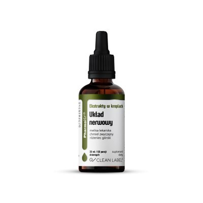 EKSTRAKTY W KROPLACH NA UKŁAD NERWOWY BEZGLUTENOWE 30 ml - PHARMOVIT (CLEAN LABEL) EKSTRAKTY W KROPLACH NA UKŁAD NERWOWY BEZGLUTENOWE 30 ml - PHARMOVIT (CLEAN LABEL)