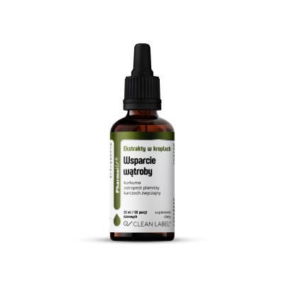 EKSTRAKTY W KROPLACH NA WSPARCIE WĄTROBY BEZGLUTENOWE 30 ml - PHARMOVIT (CLEAN LABEL) EKSTRAKTY W KROPLACH NA WSPARCIE WĄTROBY BEZGLUTENOWE 30 ml - PHARMOVIT (CLEAN LABEL)