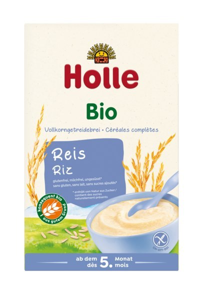 KASZKA RYŻOWA BEZ DODATKU CUKRÓW BEZGLUTENOWA OD 5 MIESIĄCA BIO 250 g - HOLLE KASZKA RYŻOWA BEZ DODATKU CUKRÓW BEZGLUTENOWA OD 5 MIESIĄCA BIO 250 g - HOLLE