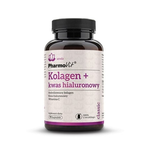 KOLAGEN + KWAS HIALURONOWY BEZGLUTENOWY 90 KAPSUŁEK - PHARMOVIT (CLASSIC) KOLAGEN + KWAS HIALURONOWY BEZGLUTENOWY 90 KAPSUŁEK - PHARMOVIT (CLASSIC)