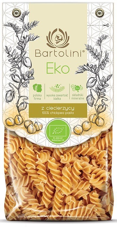 MAKARON PROTEINOWY (Z CIECIERZYCY) ŚWIDERKI BIO 250 g - BARTOLINI MAKARON PROTEINOWY (Z CIECIERZYCY) ŚWIDERKI BIO 250 g - BARTOLINI