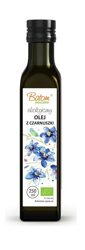 OLEJ Z CZARNUSZKI TŁOCZONY NA ZIMNO BIO 250 ml - BATOM OLEJ Z CZARNUSZKI TŁOCZONY NA ZIMNO BIO 250 ml - BATOM