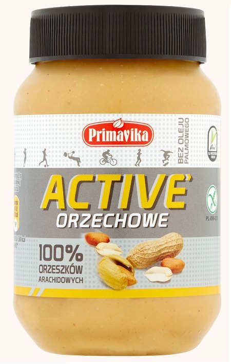 PASTA Z PRAŻONYCH ORZESZKÓW ZIEMNYCH ACTIVE BEZGLUTENOWA 470 g - PRIMAVIKA PASTA Z PRAŻONYCH ORZESZKÓW ZIEMNYCH ACTIVE BEZGLUTENOWA 470 g - PRIMAVIKA