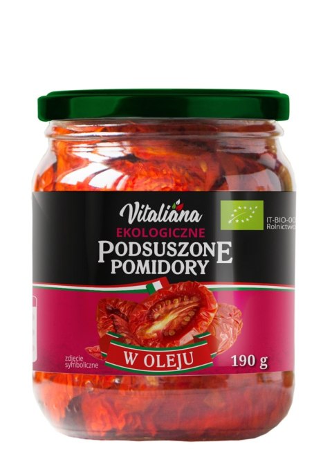 POMIDORY PODSUSZONE W OLEJU BIO 190 g - VITALIANA POMIDORY PODSUSZONE W OLEJU BIO 190 g - VITALIANA