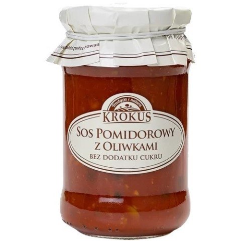 SOS POMIDOROWY Z OLIWKAMI BEZ DODATKU CUKRU 340 g - KROKUS SOS POMIDOROWY Z OLIWKAMI BEZ DODATKU CUKRU 340 g - KROKUS