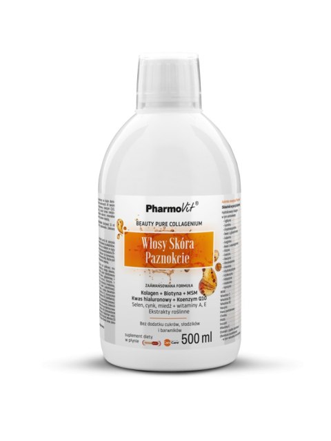 SUPLEMENT DIETY NA WŁOSY, SKÓRĘ I PAZNOKCIE W PŁYNIE BEZGLUTENOWY 500 ml - PHARMOVIT SUPLEMENT DIETY NA WŁOSY, SKÓRĘ I PAZNOKCIE W PŁYNIE BEZGLUTENOWY 500 ml - PHARMOVIT