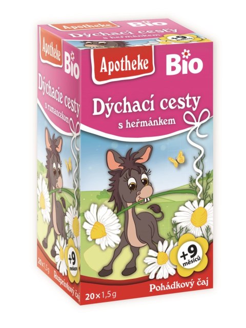 HERBATKA DLA DZIECI - NA DROGI ODDECHOWE PO 9 MIESIĄCU BIO (20 x 1,5 g) 30 g - APOTHEKE HERBATKA DLA DZIECI - NA DROGI ODDECHOWE PO 9 MIESIĄCU BIO (20 x 1,5 g) 30 g - APOTHEKE