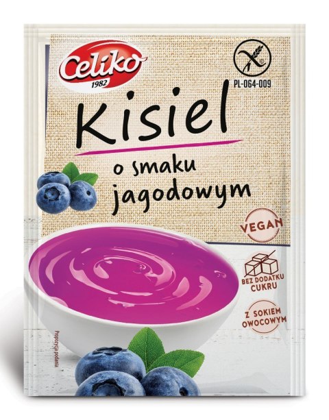 KISIEL O SMAKU JAGODOWYM BEZ DODATKU CUKRU BEZGLUTENOWY 40 g - CELIKO KISIEL O SMAKU JAGODOWYM BEZ DODATKU CUKRU BEZGLUTENOWY 40 g - CELIKO