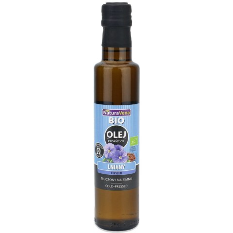OLEJ LNIANY TŁOCZONY NA ZIMNO BIO 250 ml - NATURAVENA OLEJ LNIANY TŁOCZONY NA ZIMNO BIO 250 ml - NATURAVENA