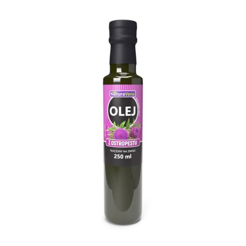 OLEJ Z OSTROPESTU PLAMISTEGO TŁOCZONY NA ZIMNO 250 ml - NATURAVENA OLEJ Z OSTROPESTU PLAMISTEGO TŁOCZONY NA ZIMNO 250 ml - NATURAVENA