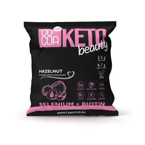 ORZECHY LASKOWE W KETO CZEKOLADZIE CIEMNEJ BEAUTY BEZGLUTENOWE 70 g - COCOA ORZECHY LASKOWE W KETO CZEKOLADZIE CIEMNEJ BEAUTY BEZGLUTENOWE 70 g - COCOA