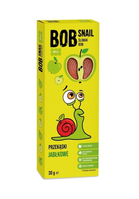 PRZEKĄSKA ROLL JABŁKOWA BEZ DODATKU CUKRU BEZGLUTENOWA 30 g - BOB SNAIL PRZEKĄSKA ROLL JABŁKOWA BEZ DODATKU CUKRU BEZGLUTENOWA 30 g - BOB SNAIL