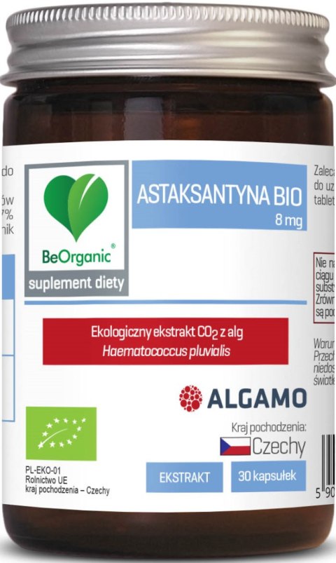 ASTAKSANTYNA EKSTRAKT BIO (8 mg) 30 KAPSUŁEK - BE ORGANIC ASTAKSANTYNA EKSTRAKT BIO (8 mg) 30 KAPSUŁEK - BE ORGANIC