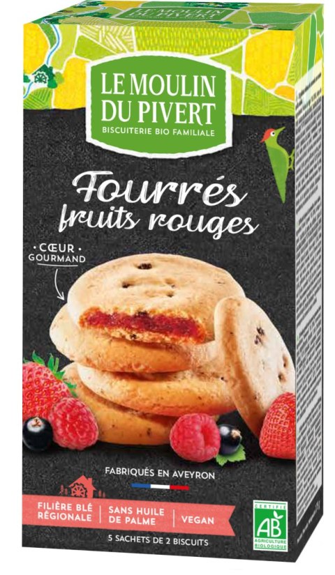 CIASTKA Z NADZIENIEM Z CZERWONYCH OWOCÓW BIO 175 g - LE MOULIN DU PIVERT CIASTKA Z NADZIENIEM Z CZERWONYCH OWOCÓW BIO 175 g - LE MOULIN DU PIVERT
