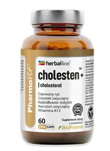 KAPSUŁKI NA PRAWIDŁOWY POZIOM CHOLESTEROLU (CHOLESTEN+) BEZGLUTENOWE 60 szt. - PHARMOVIT (HERBALLINE) KAPSUŁKI NA PRAWIDŁOWY POZIOM CHOLESTEROLU (CHOLESTEN+) BEZGLUTENOWE 60 szt. - PHARMOVIT (HERBALLINE)