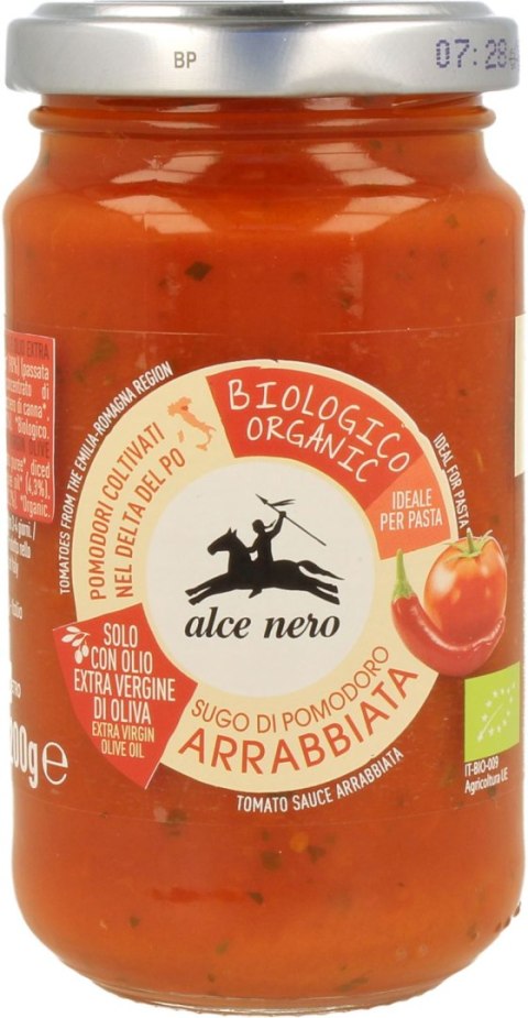 SOS POMIDOROWY Z CHILI ARRABBIATA BIO 350 g - ALCE NERO SOS POMIDOROWY Z CHILI ARRABBIATA BIO 350 g - ALCE NERO