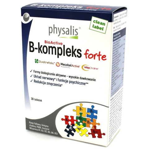 WITAMINA B-COMPLEX FORTE 30 TABLETEK - PHYSALIS WITAMINA B-COMPLEX FORTE 30 TABLETEK - PHYSALIS
