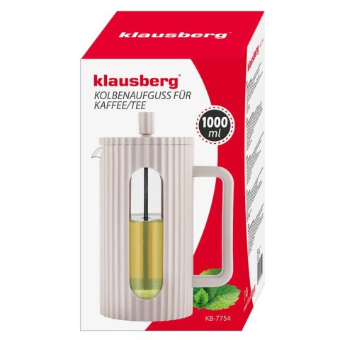 ZAPARZACZ TŁOKOWY DO KAWY/HERBATY 1000ml KLAUSBERG KB-7754 RÓŻOWY ZAPARZACZ TŁOKOWY DO KAWY/HERBATY 1000ml KLAUSBERG KB-7754 RÓŻOWY