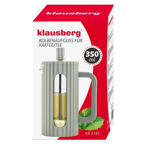 ZAPARZACZ TŁOKOWY DO KAWY/HERBATY 350ml KLAUSBERG KB-7745 ZIELONY ZAPARZACZ TŁOKOWY DO KAWY/HERBATY 350ml KLAUSBERG KB-7745 ZIELONY