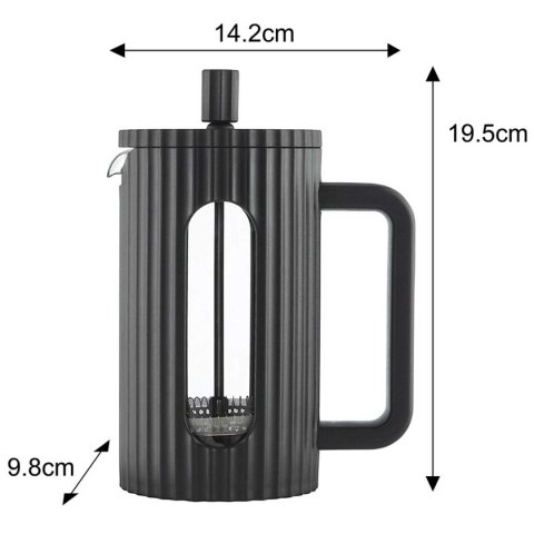 ZAPARZACZ TŁOKOWY DO KAWY/HERBATY 600ml KLAUSBERG KB-7746 CZARNY ZAPARZACZ TŁOKOWY DO KAWY/HERBATY 600ml KLAUSBERG KB-7746 CZARNY