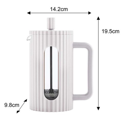 ZAPARZACZ TŁOKOWY DO KAWY/HERBATY 600ml KLAUSBERG KB-7748 BIAŁY ZAPARZACZ TŁOKOWY DO KAWY/HERBATY 600ml KLAUSBERG KB-7748 BIAŁY