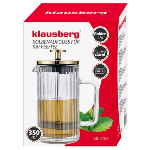 ZAPARZACZ TŁOKOWY DO KAWY/HERBATY TERMICZNY 350ml KLAUSBERG KB-7759 ZAPARZACZ TŁOKOWY DO KAWY/HERBATY TERMICZNY 350ml KLAUSBERG KB-7759