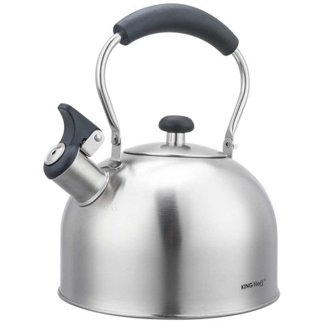 CZAJNIK 2,5L Z GWIZDKIEM KINGHOFF KH-1859 SREBRNY CZAJNIK 2,5L Z GWIZDKIEM KINGHOFF KH-1859 SREBRNY
