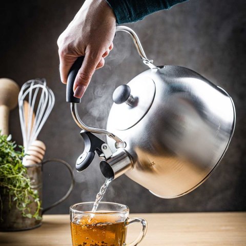 CZAJNIK 2,5L Z GWIZDKIEM KINGHOFF KH-1859 SREBRNY CZAJNIK 2,5L Z GWIZDKIEM KINGHOFF KH-1859 SREBRNY