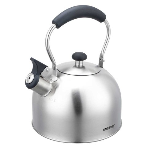 CZAJNIK 2,5L Z GWIZDKIEM KINGHOFF KH-1859 SREBRNY CZAJNIK 2,5L Z GWIZDKIEM KINGHOFF KH-1859 SREBRNY