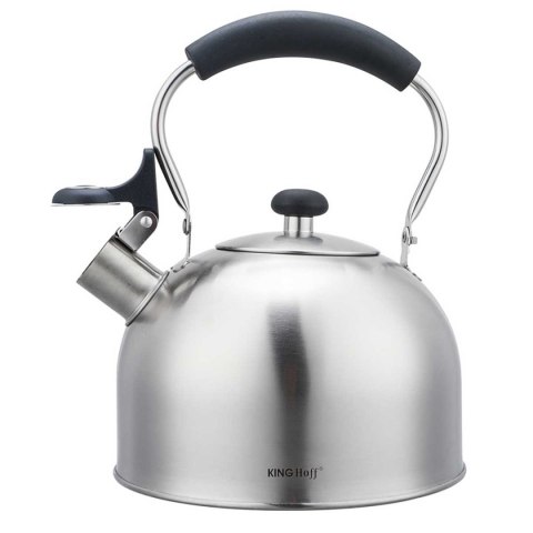 CZAJNIK 2,5L Z GWIZDKIEM KINGHOFF KH-1859 SREBRNY CZAJNIK 2,5L Z GWIZDKIEM KINGHOFF KH-1859 SREBRNY