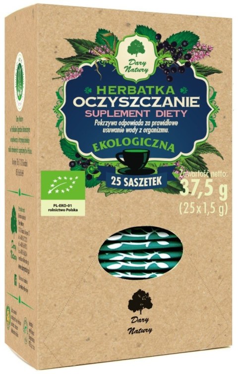 HERBATKA OCZYSZCZENIE BIO (25 x 1,5 g) 37,5 g - DARY NATURY HERBATKA OCZYSZCZENIE BIO (25 x 1,5 g) 37,5 g - DARY NATURY
