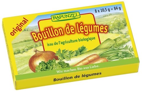 BULION - KOSTKI WARZYWNE BEZ DODATKU CUKRÓW (ŻÓŁTE) BIO (8 x 10,5 g) 84 g - RAPUNZEL BULION - KOSTKI WARZYWNE BEZ DODATKU CUKRÓW (ŻÓŁTE) BIO (8 x 10,5 g) 84 g - RAPUNZEL