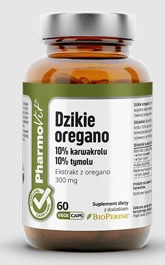 DZIKIE OREGANO EKSTRAKT (300 mg) BEZGLUTENOWY 60 KAPSUŁEK - PHARMOVIT (CLEAN LABEL) DZIKIE OREGANO EKSTRAKT (300 mg) BEZGLUTENOWY 60 KAPSUŁEK - PHARMOVIT (CLEAN LABEL)