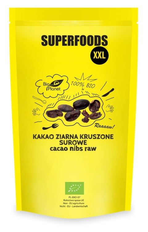 KAKAO ZIARNA KRUSZONE SUROWE BIO 600 g - BIO PLANET KAKAO ZIARNA KRUSZONE SUROWE BIO 600 g - BIO PLANET