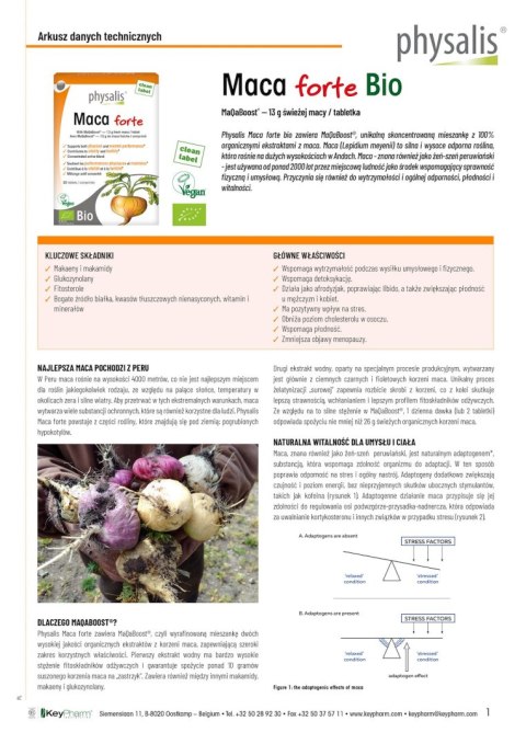 MACA FORTE BIO 30 TABLETEK - PHYSALIS MACA FORTE BIO 30 TABLETEK - PHYSALIS