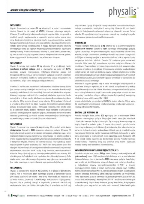 WITAMINA B-COMPLEX FORTE 30 TABLETEK - PHYSALIS WITAMINA B-COMPLEX FORTE 30 TABLETEK - PHYSALIS